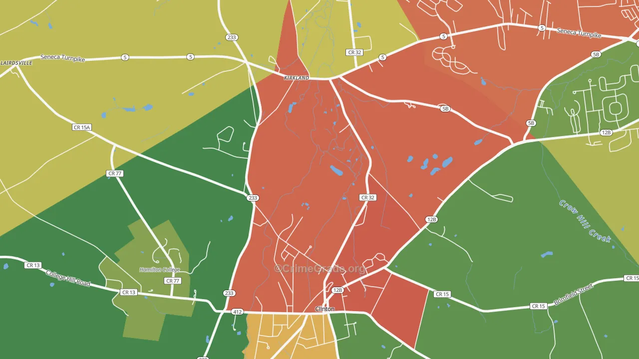 Kirkland, NY Map of Drug-Related Crime Rates
