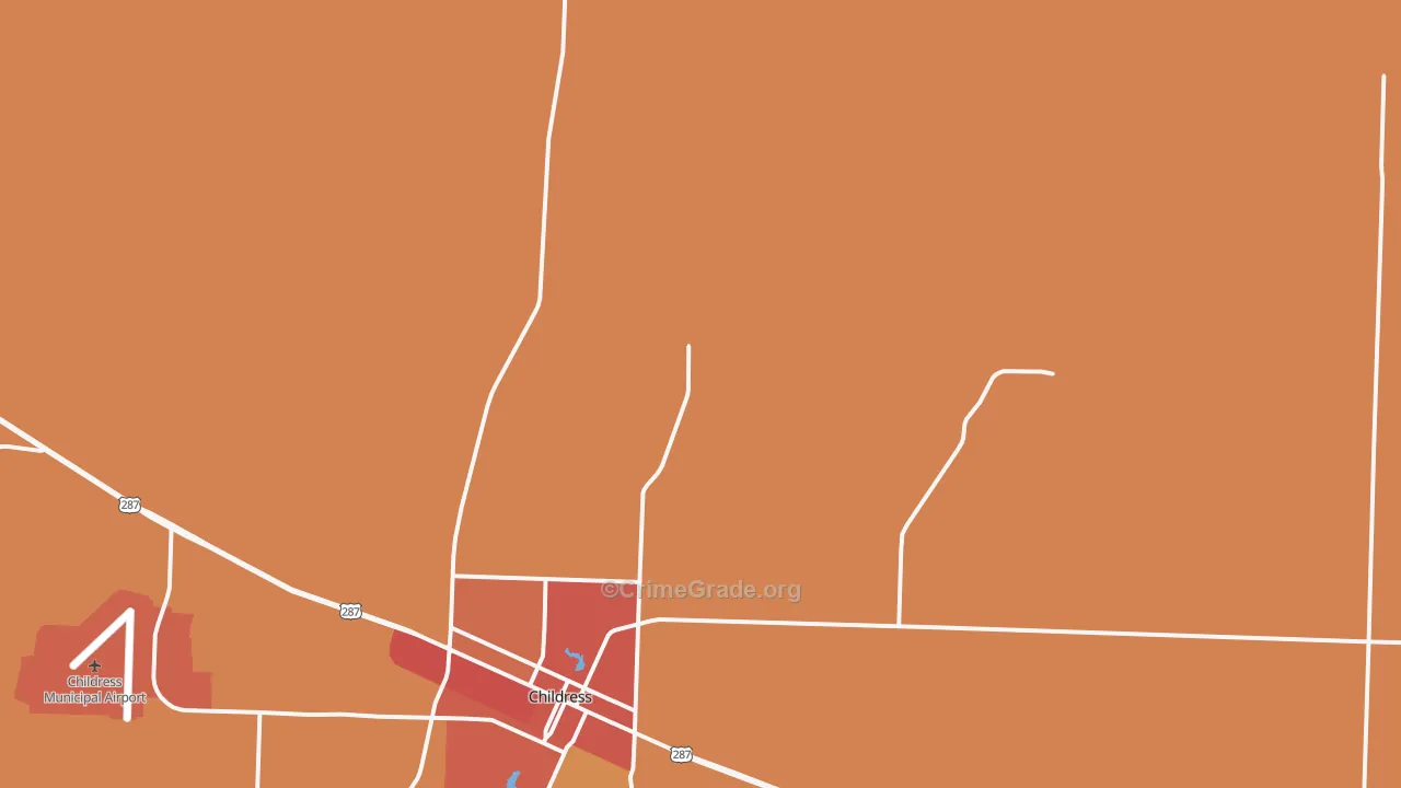 Kirkland, TX Map of Drug-Related Crime Rates