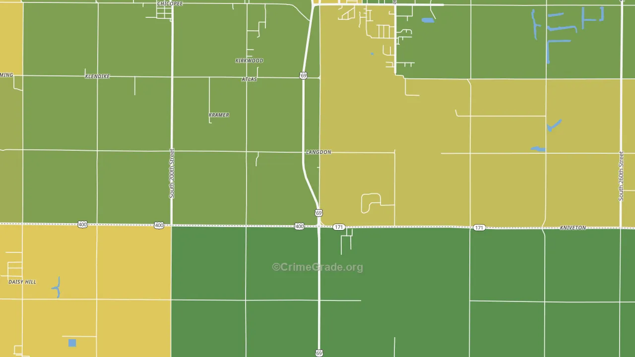 Kirkwood, KS Map of Drug-Related Crime Rates