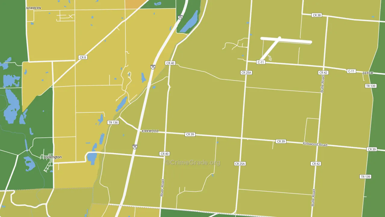 Kirkwood, OH Map of Drug-Related Crime Rates
