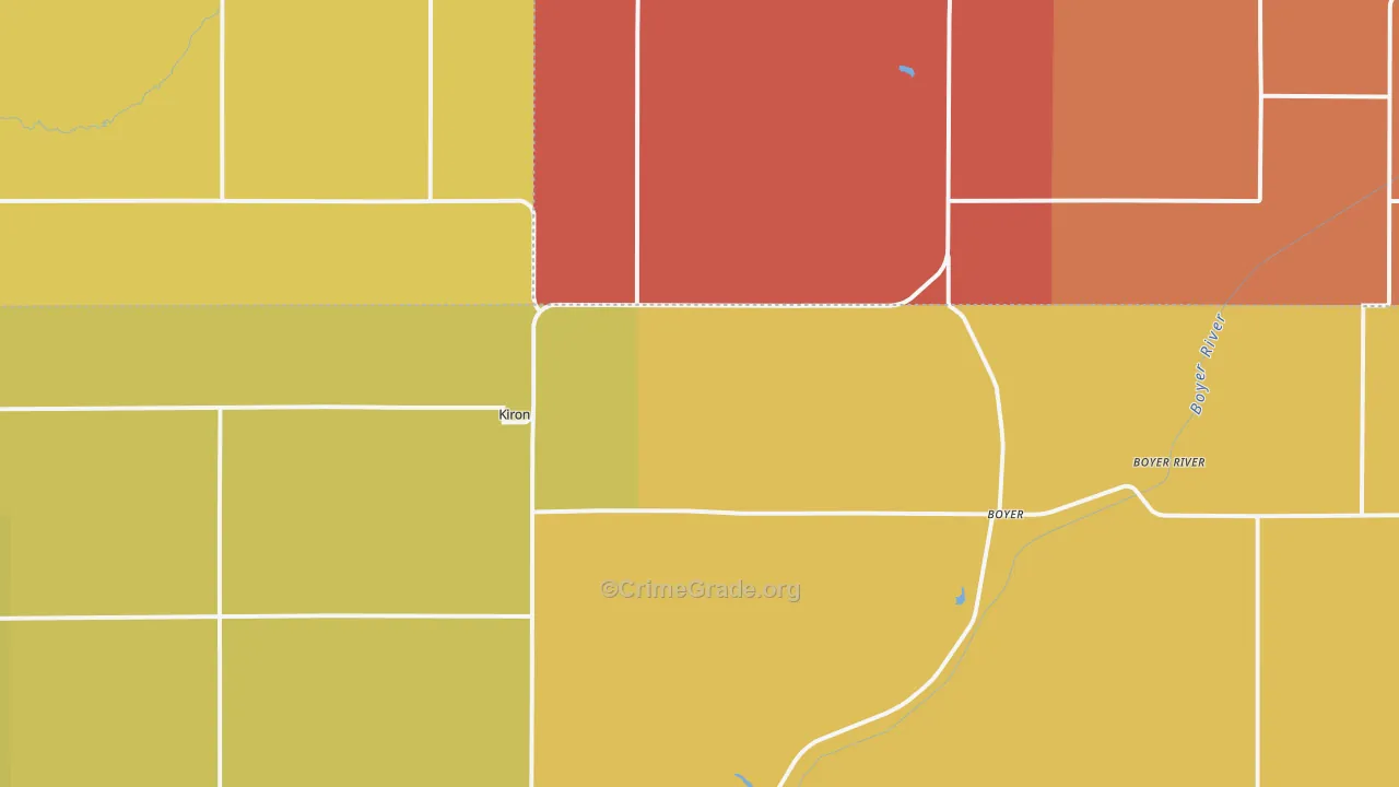 Kiron, IA Map of Drug-Related Crime Rates