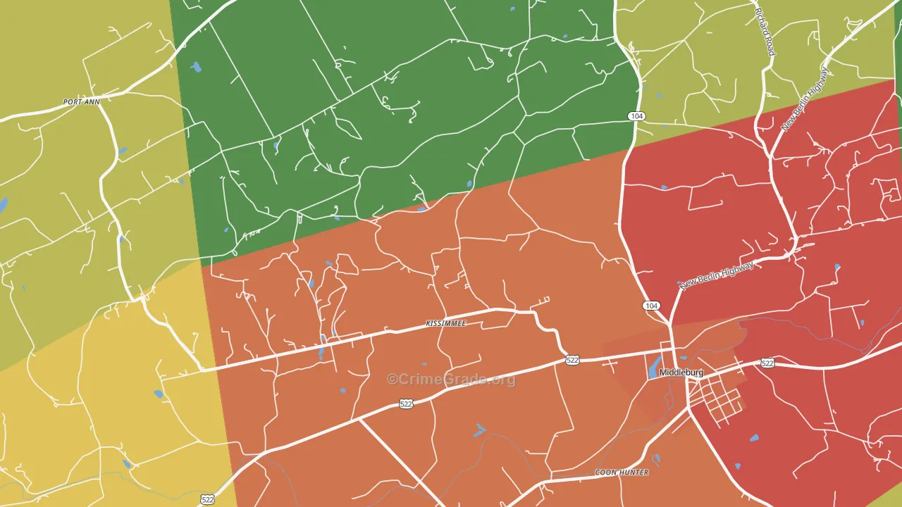Kissimmee, PA Map of Drug-Related Crime Rates