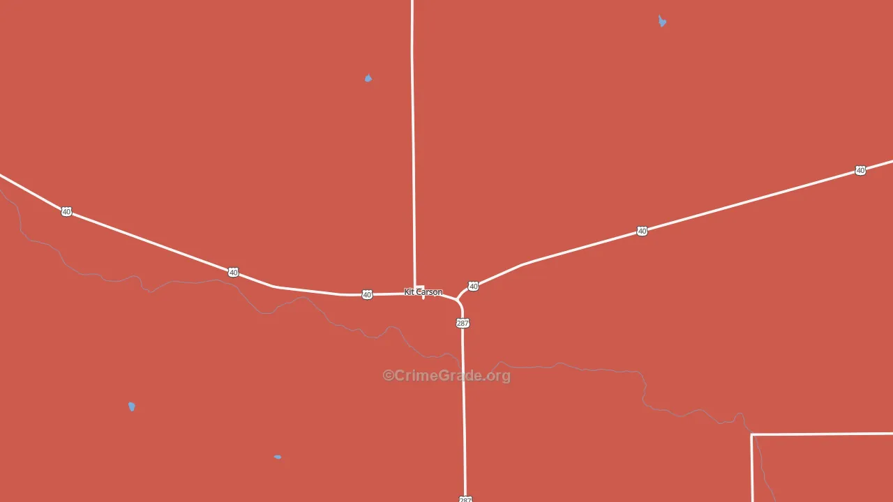 Kit Carson, CO Map of Drug-Related Crime Rates