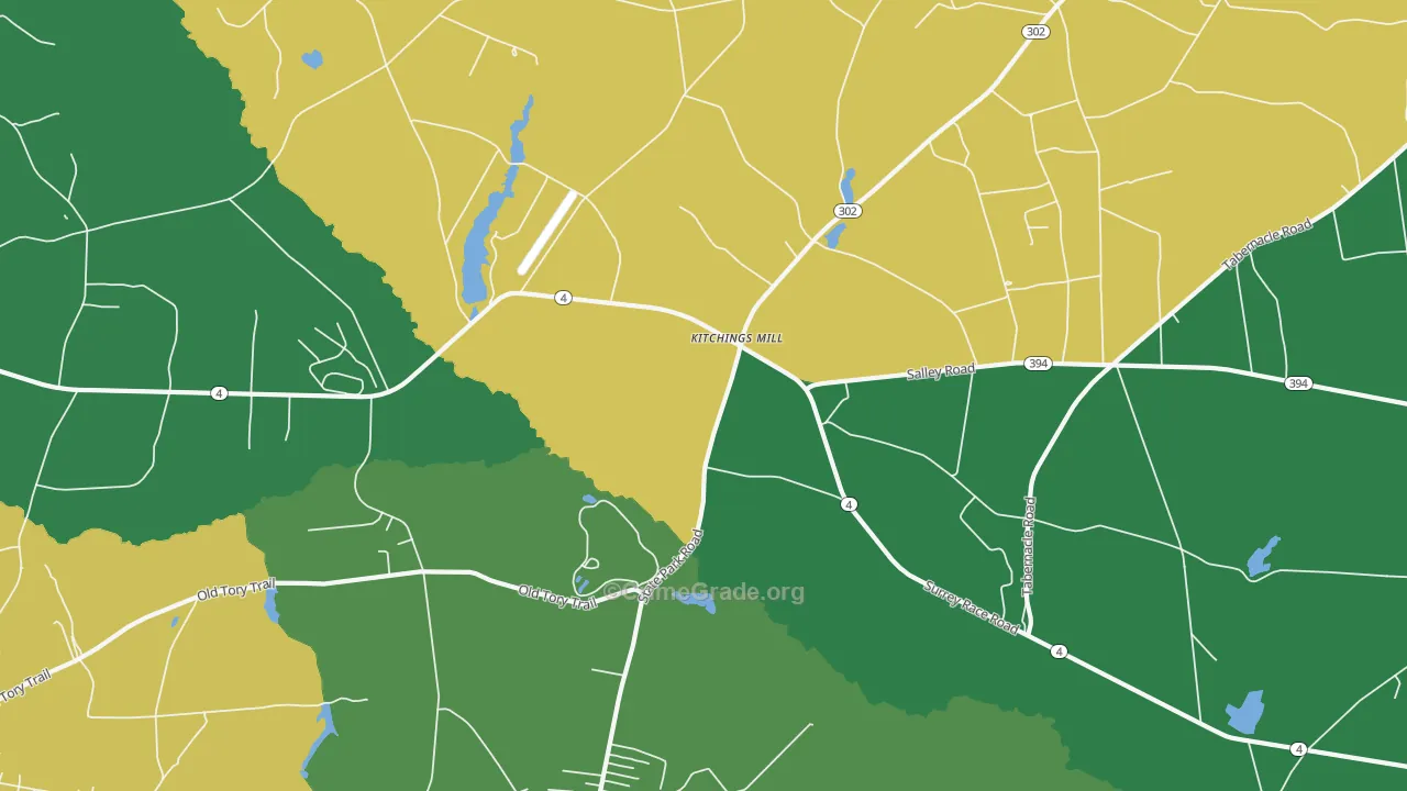 Kitchings Mill, SC Map of Drug-Related Crime Rates