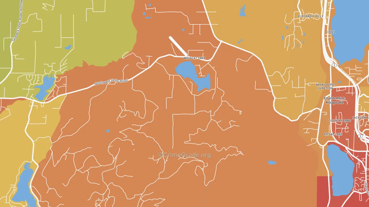 Kitsap Lake, WA Map of Drug-Related Crime Rates