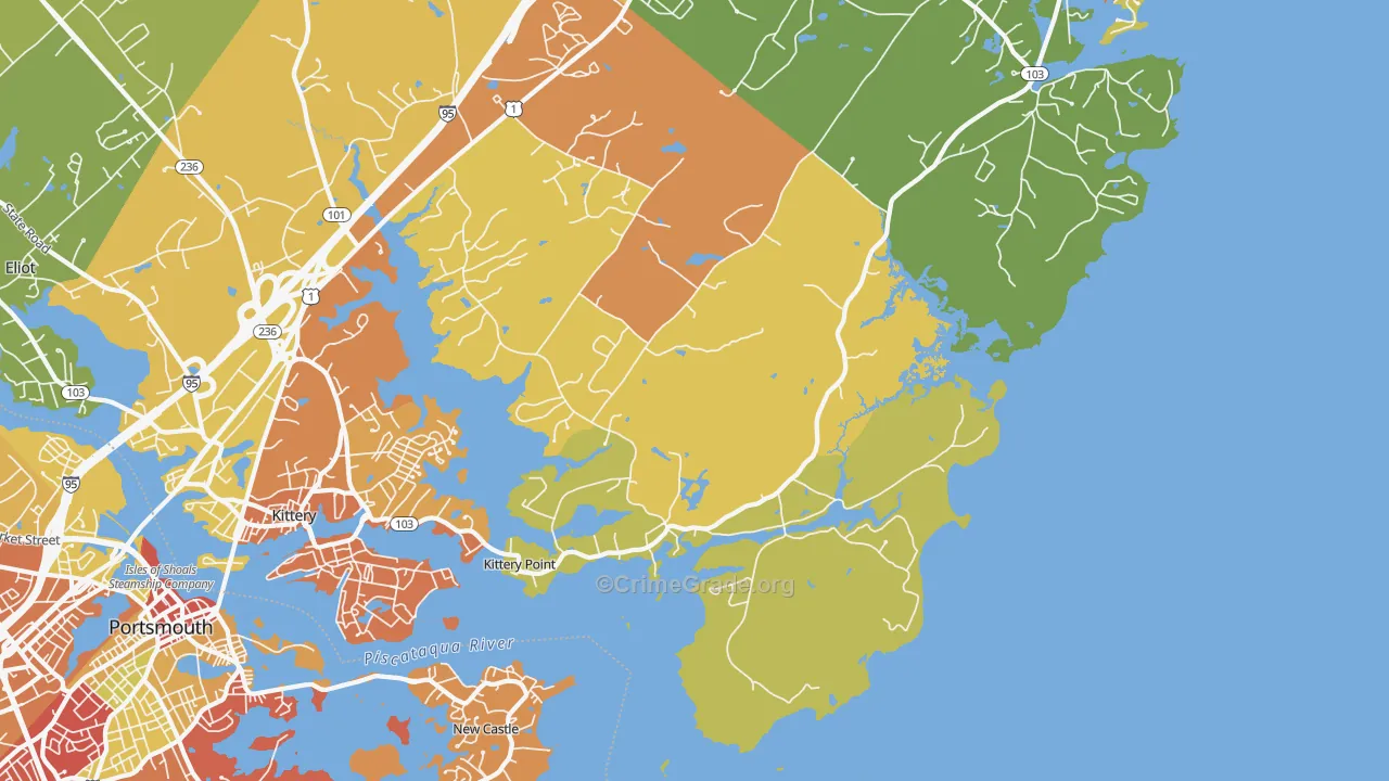 Kittery Point, ME Map of Drug-Related Crime Rates