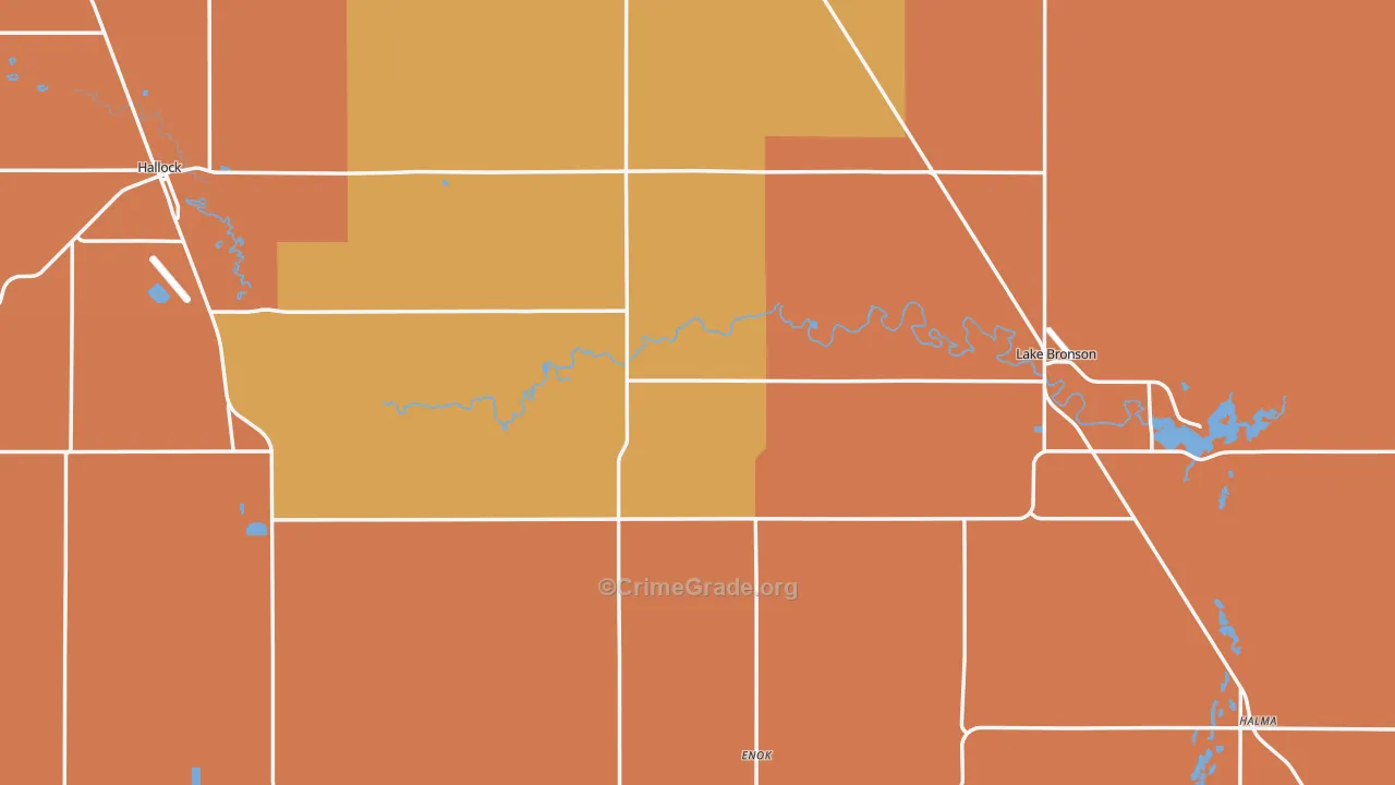 Kittson County, MN Map of Drug-Related Crime Rates