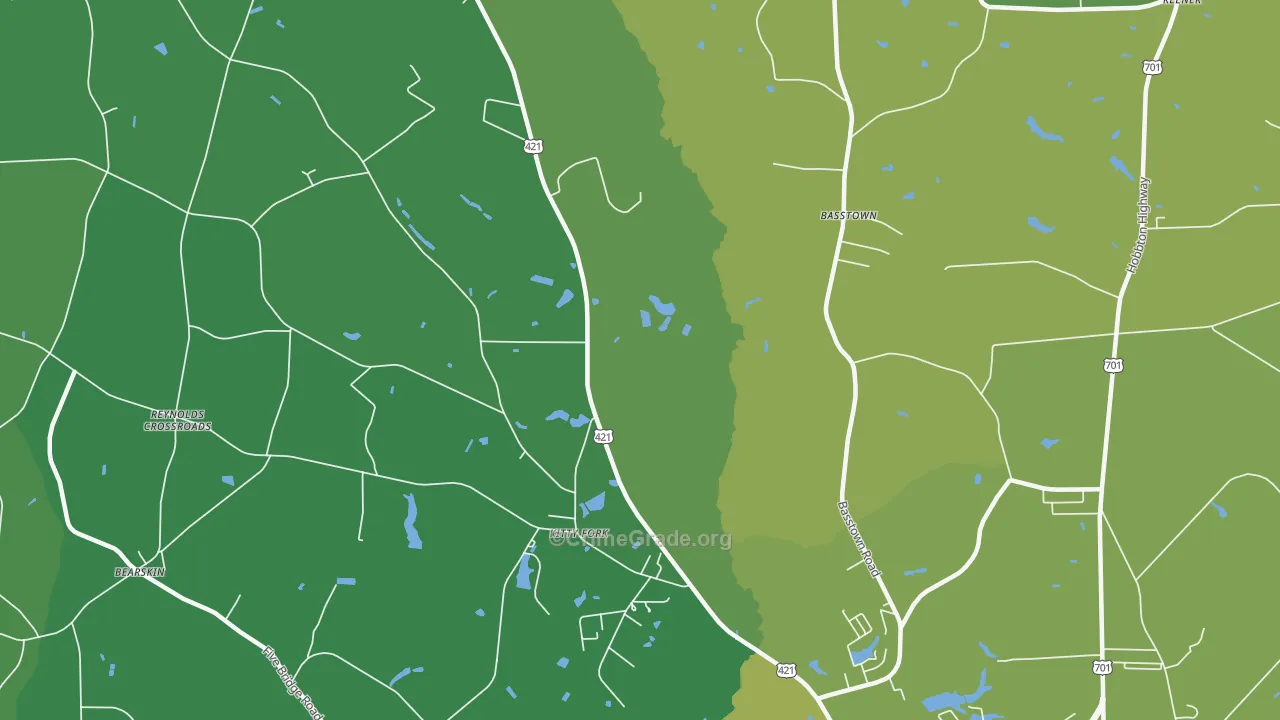 Kitty Fork, NC Map of Drug-Related Crime Rates