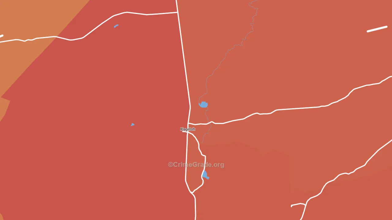Klagetoh, AZ Map of Drug-Related Crime Rates
