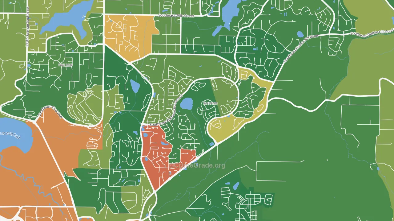 Klahanie, WA Map of Drug-Related Crime Rates