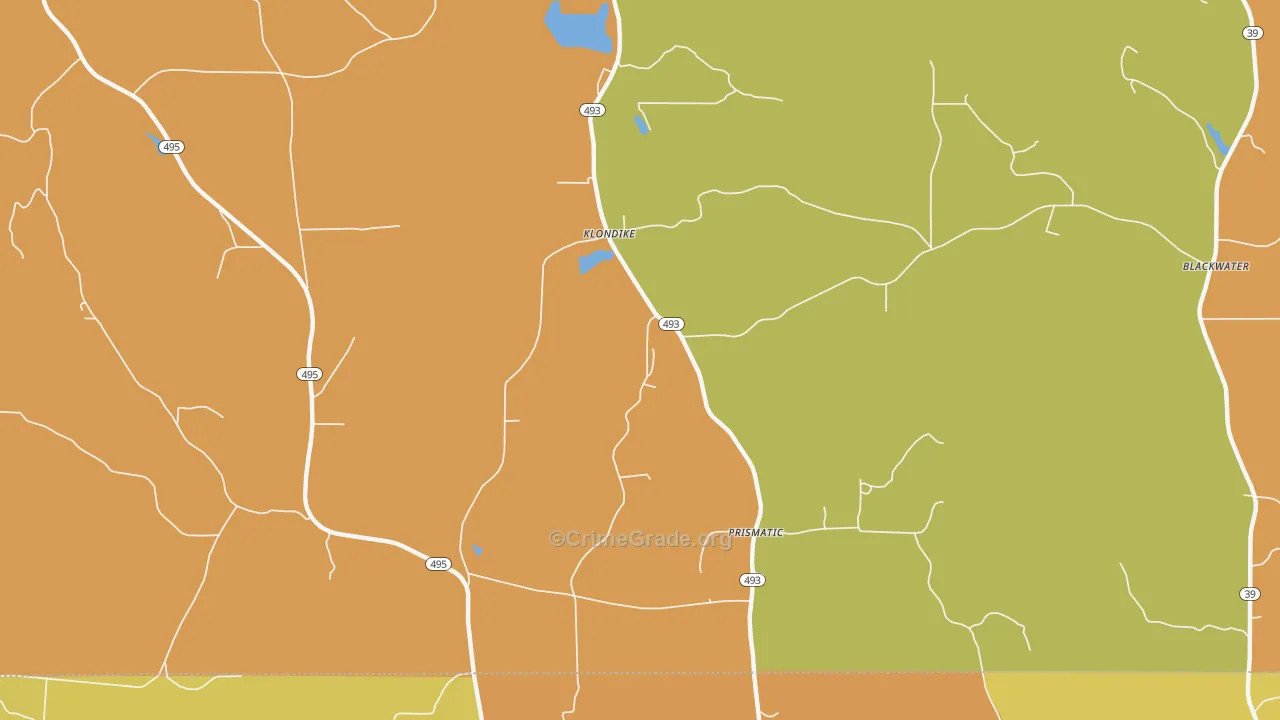 Klondike, MS Map of Drug-Related Crime Rates