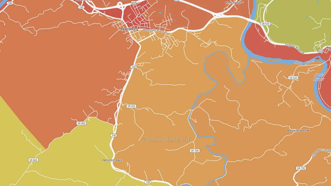 Klotz, VA Map of Drug-Related Crime Rates