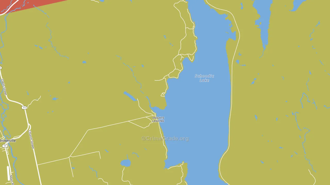 Knights Landing, ME Map of Drug-Related Crime Rates