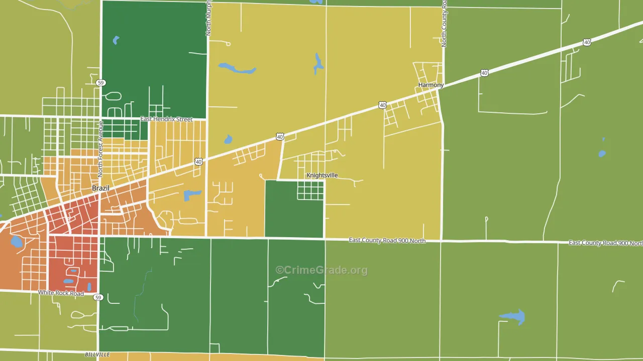 Knightsville, IN Map of Drug-Related Crime Rates
