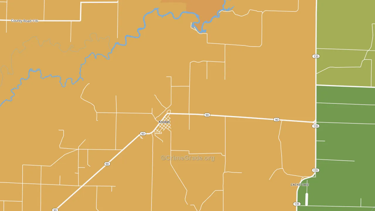Knobel, AR Map of Drug-Related Crime Rates