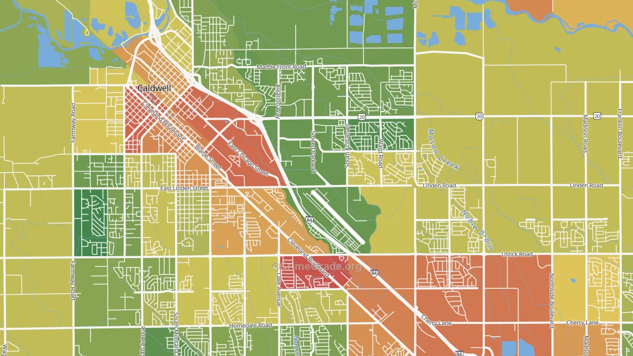 Knowlton Heights, ID Map of Drug-Related Crime Rates
