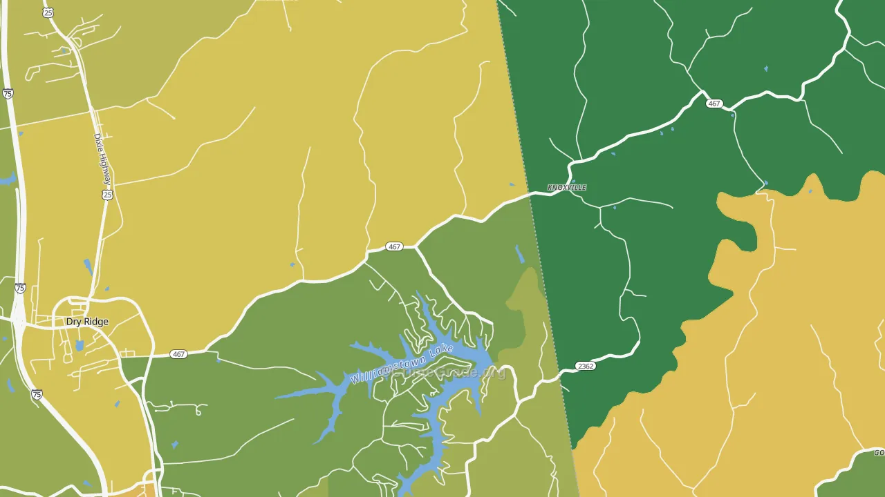 Knoxville, KY Map of Drug-Related Crime Rates