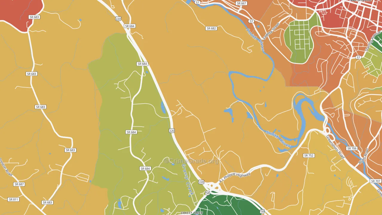 Koehler, VA Map of Drug-Related Crime Rates