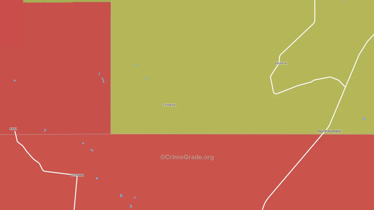 Kohatk, AZ Map of Drug-Related Crime Rates