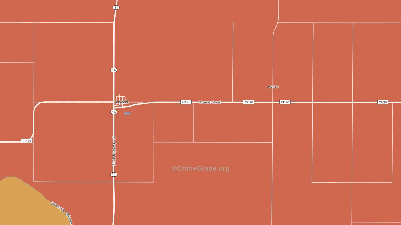 Kramer, ND Map of Drug-Related Crime Rates