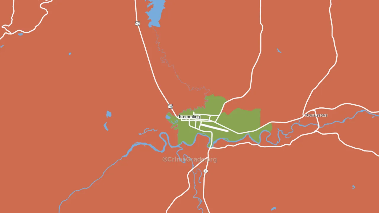 Kremmling, CO Map of Drug-Related Crime Rates