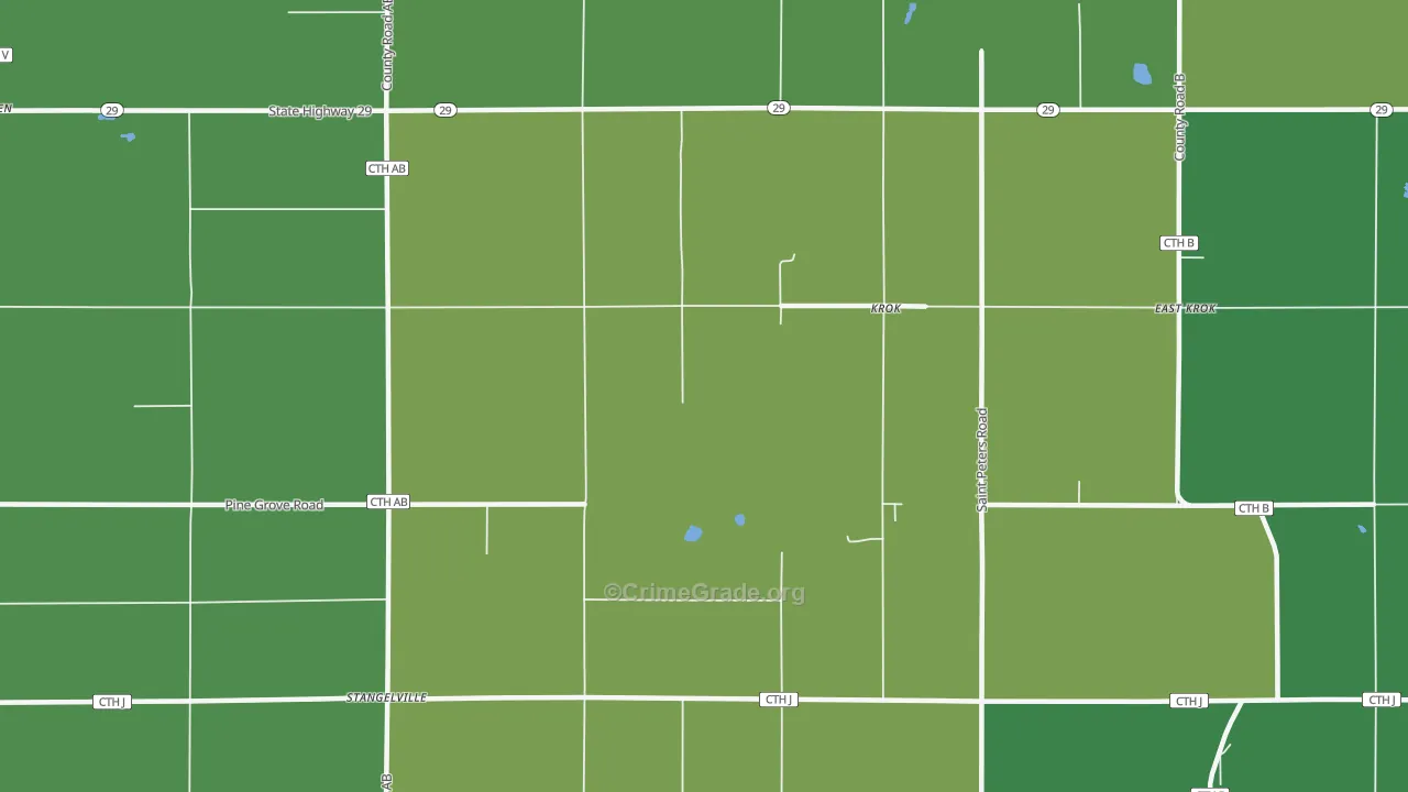 Krok, WI Map of Drug-Related Crime Rates