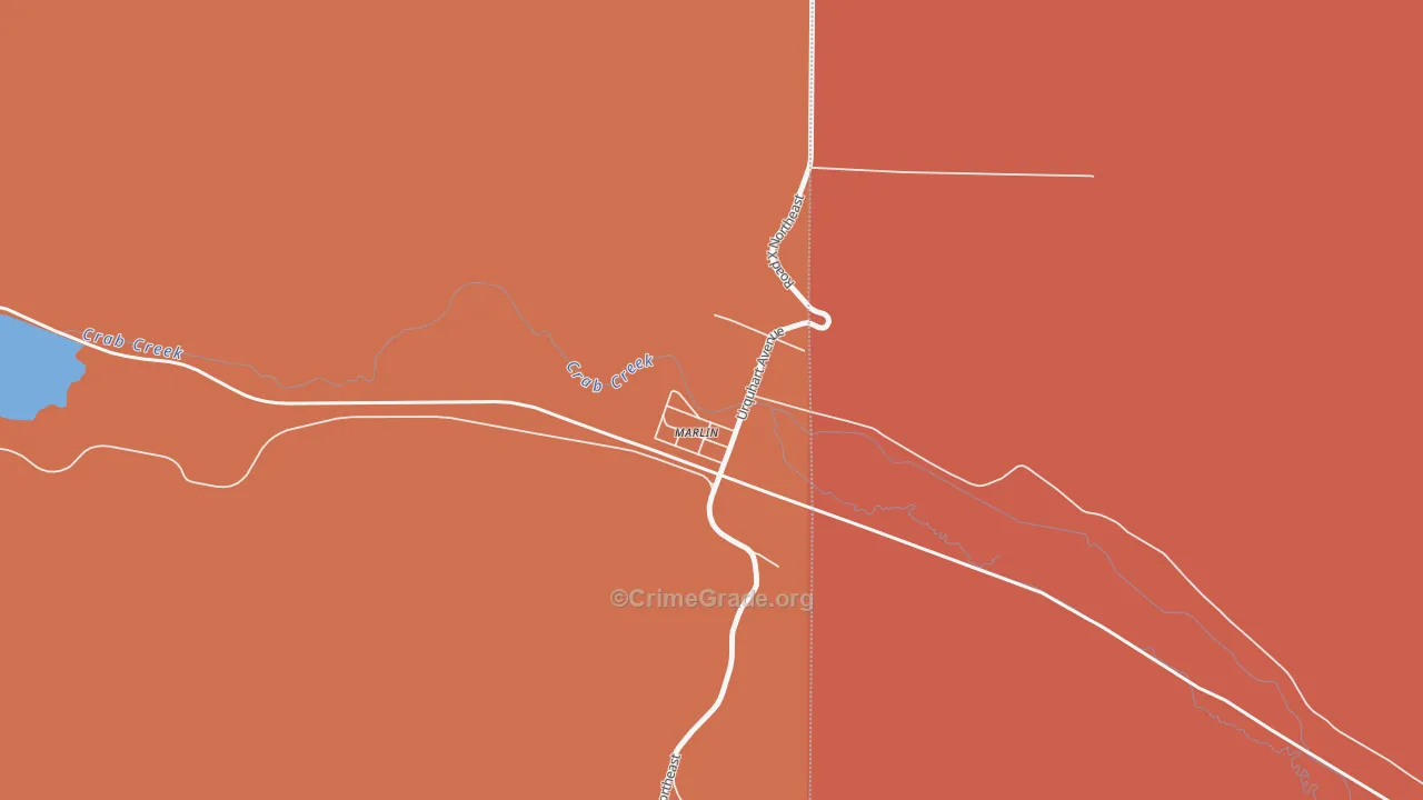 Krupp, WA Map of Drug-Related Crime Rates
