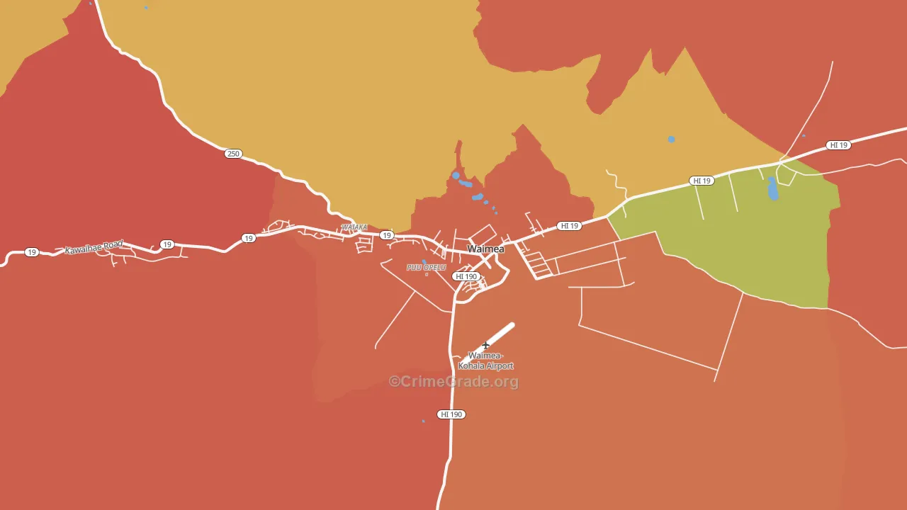 Kuhio Village, HI Map of Drug-Related Crime Rates