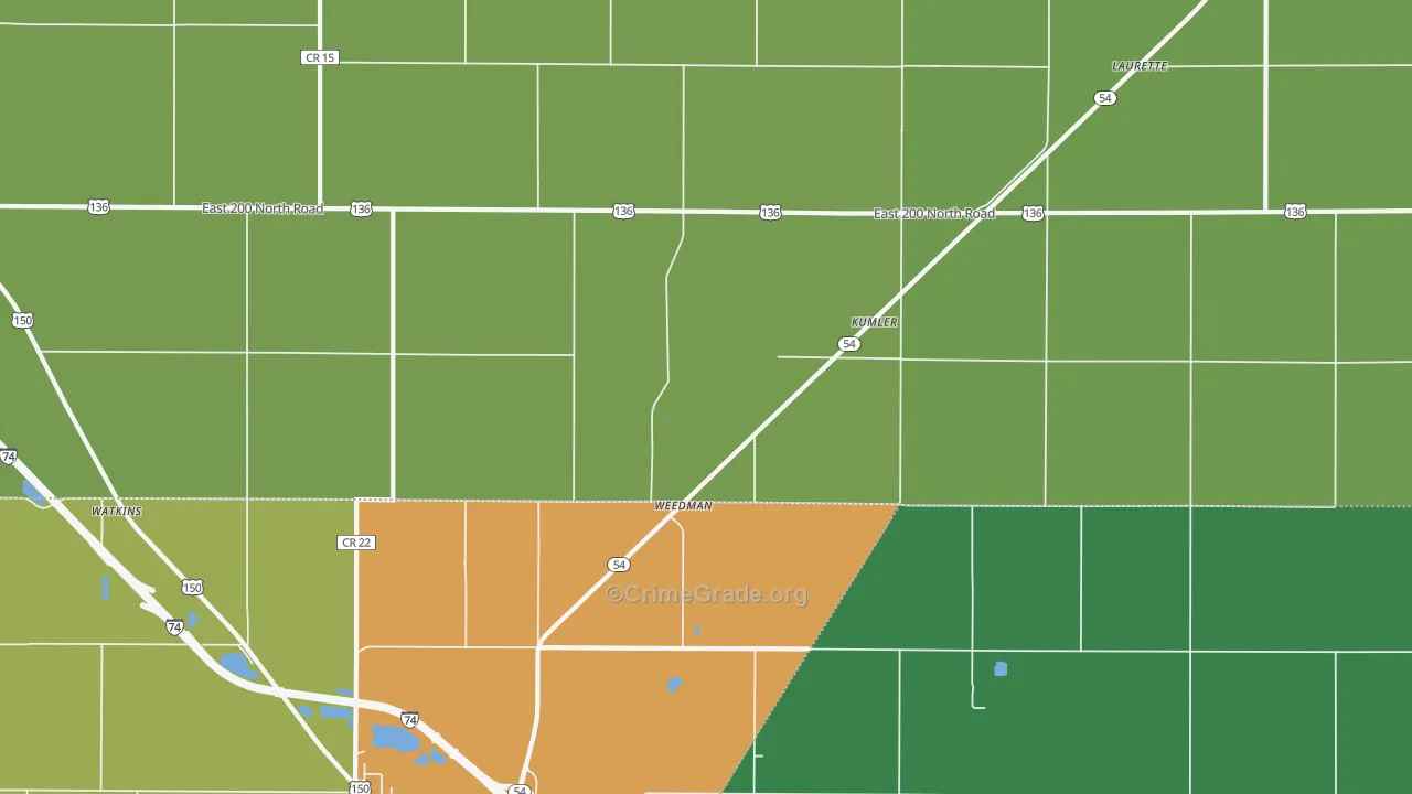 Kumler, IL Map of Drug-Related Crime Rates