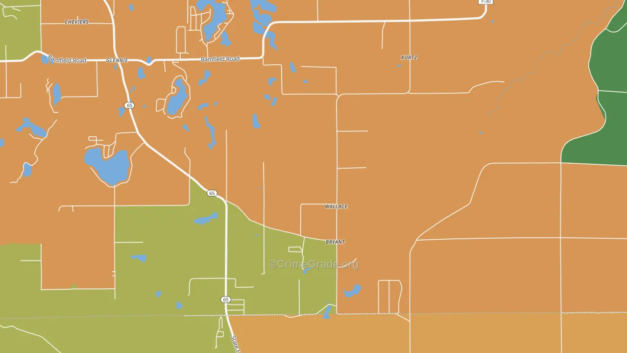 Kurtz, MI Map of Drug-Related Crime Rates