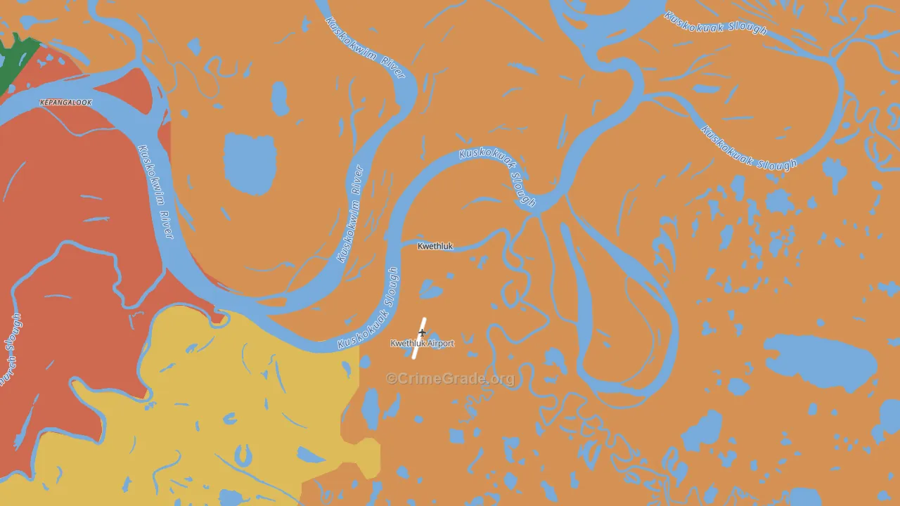 Kwethluk, AK Map of Drug-Related Crime Rates