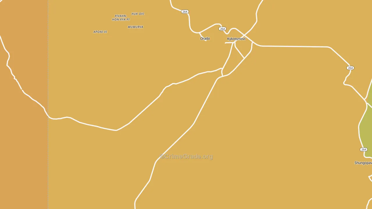 Kykotsmovi Village, AZ Map of Drug-Related Crime Rates