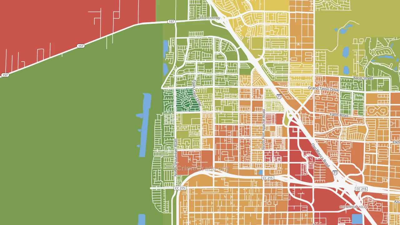 Kyle Canyon, Las Vegas, NV Map of Drug-Related Crime Rates