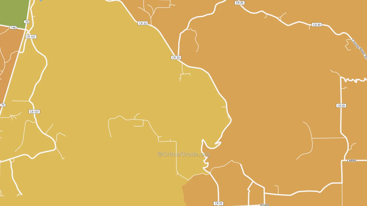 Kyles, AL Map of Drug-Related Crime Rates
