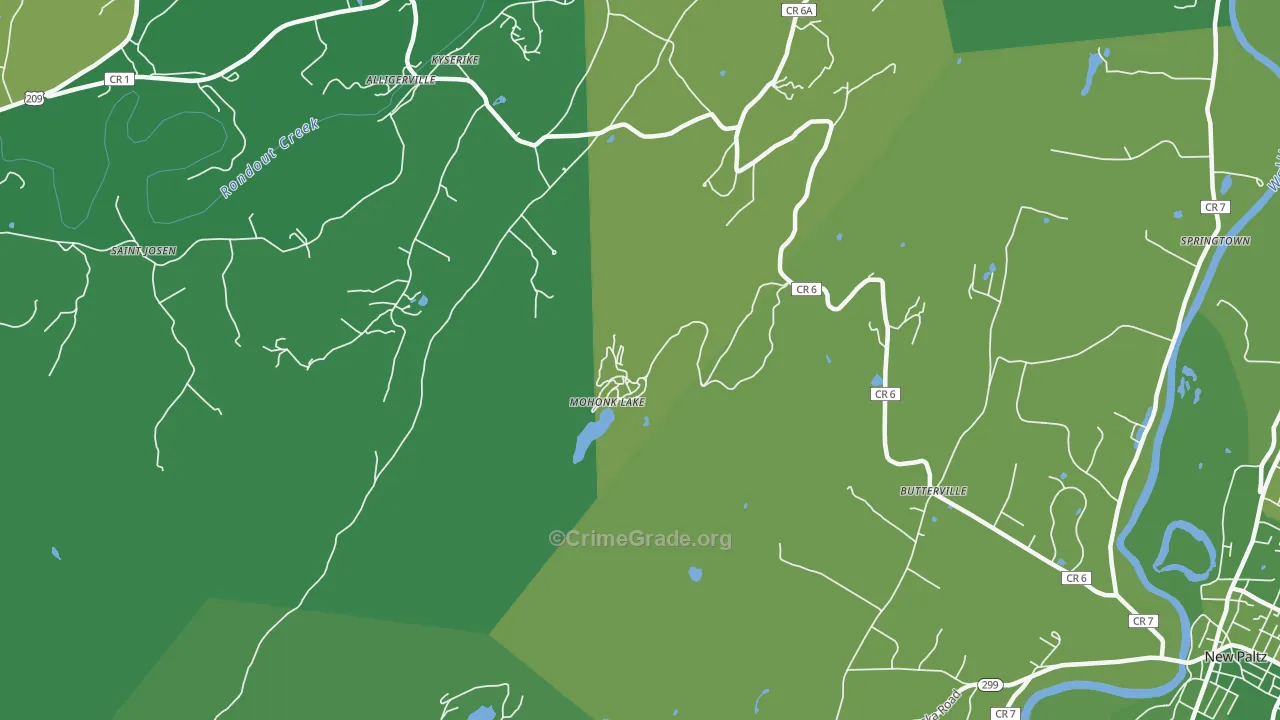 Kyserike, NY Map of Drug-Related Crime Rates