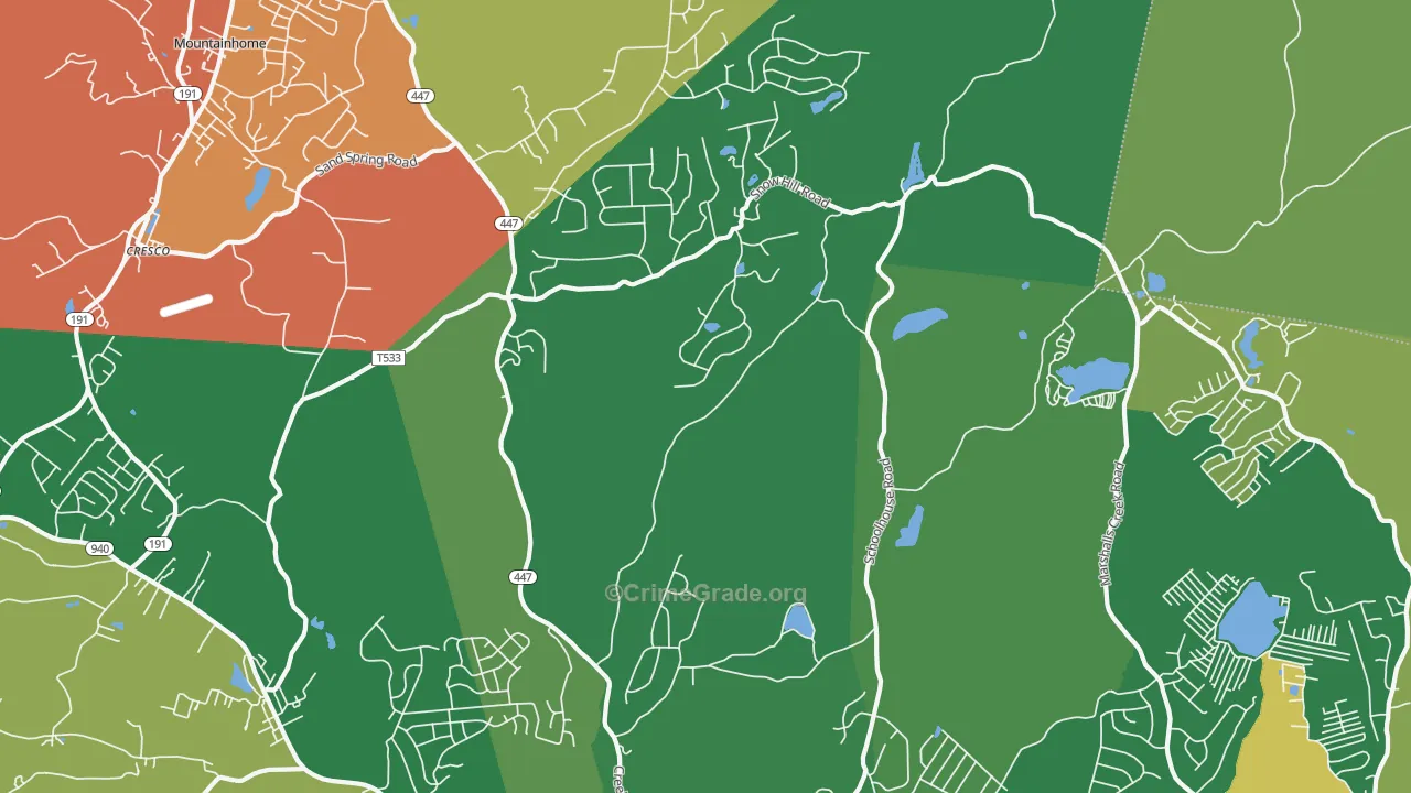 La Anna, PA Map of Drug-Related Crime Rates