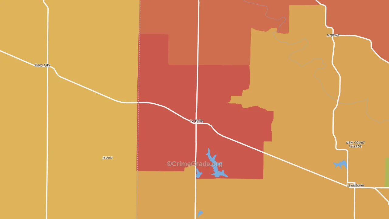 La Belle, MO Map of Drug-Related Crime Rates