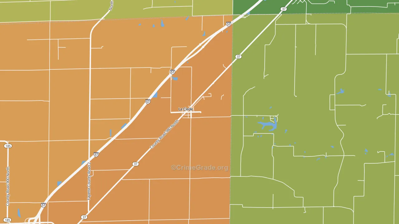 La Clede, IL Map of Drug-Related Crime Rates