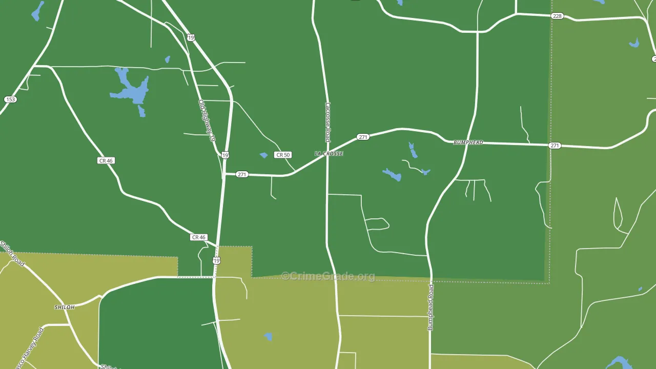 La Crosse, GA Map of Drug-Related Crime Rates