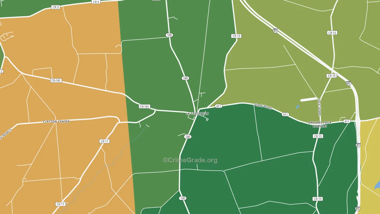La Fargeville, NY Map of Drug-Related Crime Rates