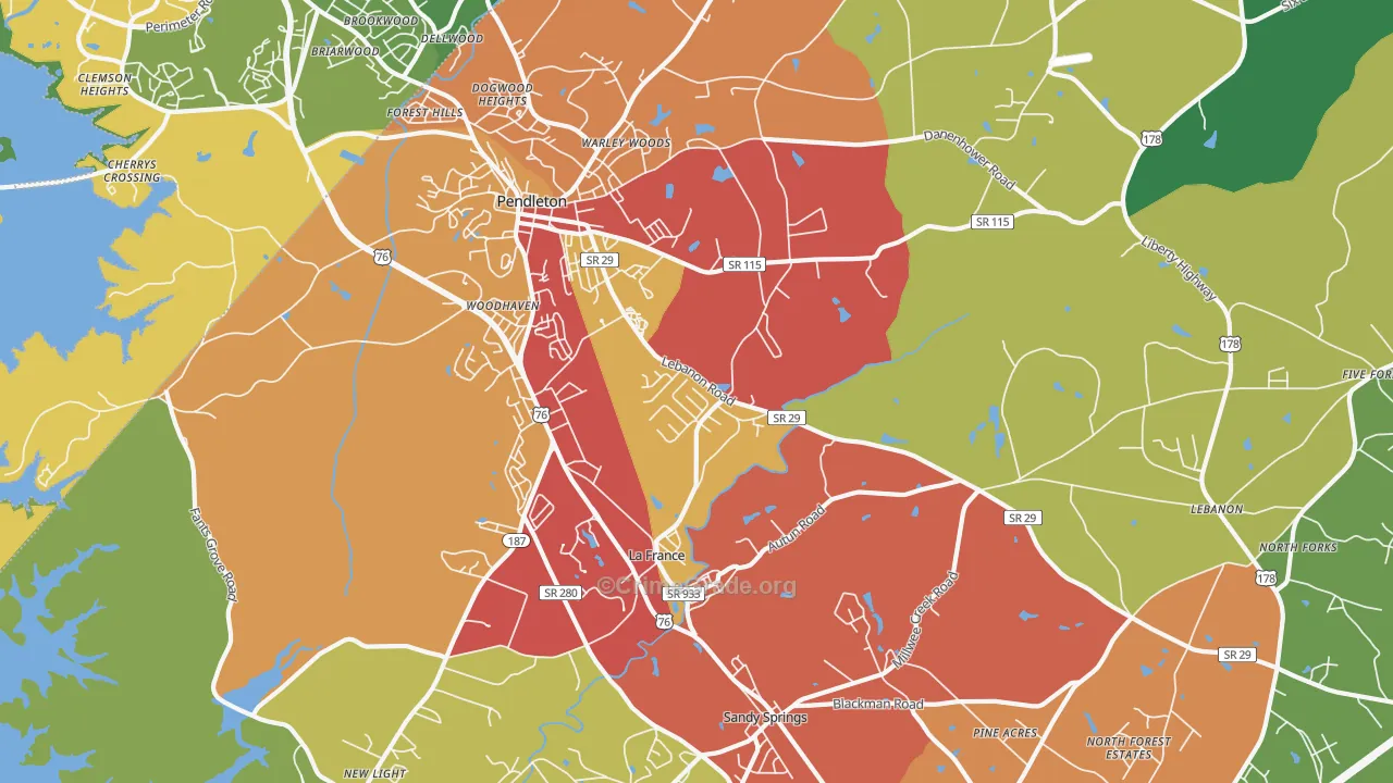 La France, SC Map of Drug-Related Crime Rates