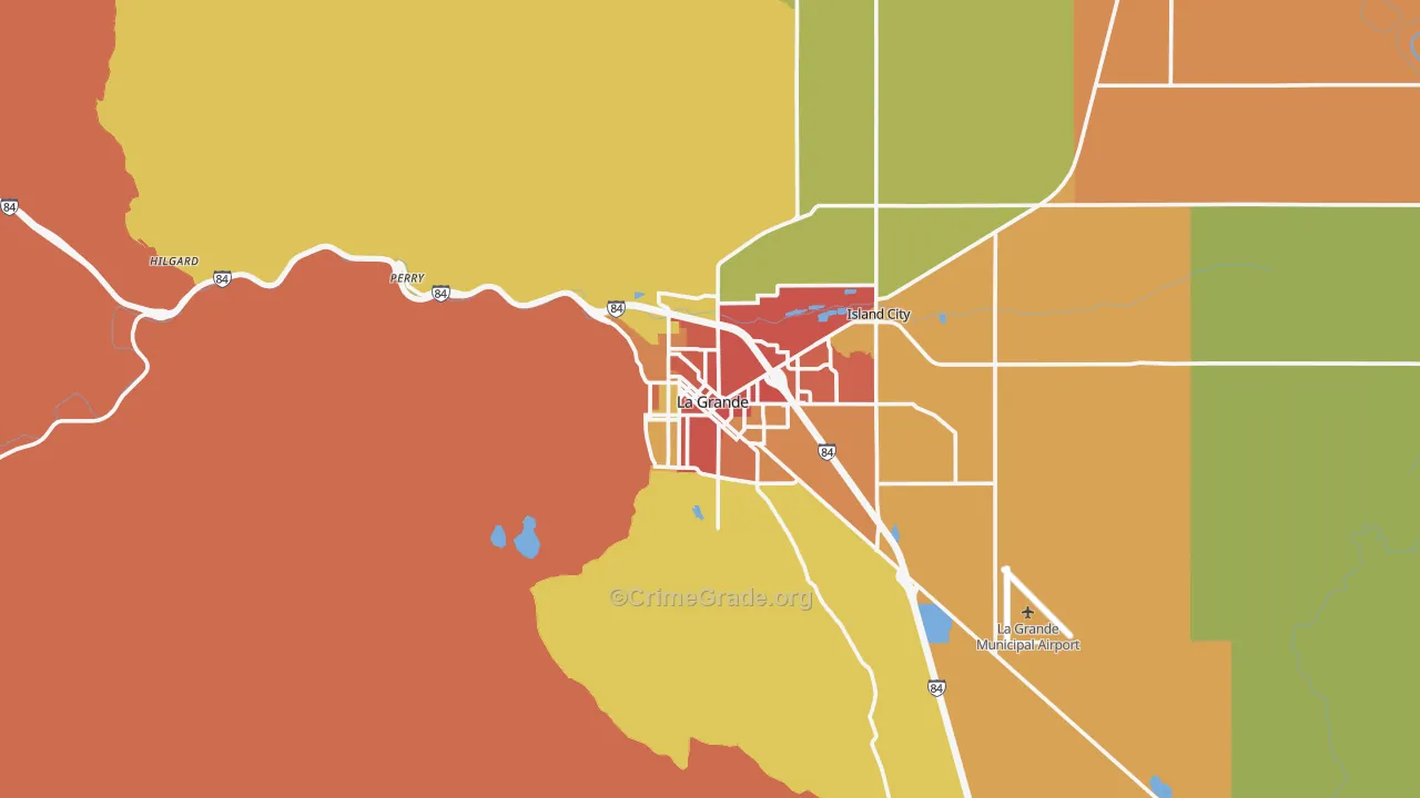La Grande, OR Map of Drug-Related Crime Rates