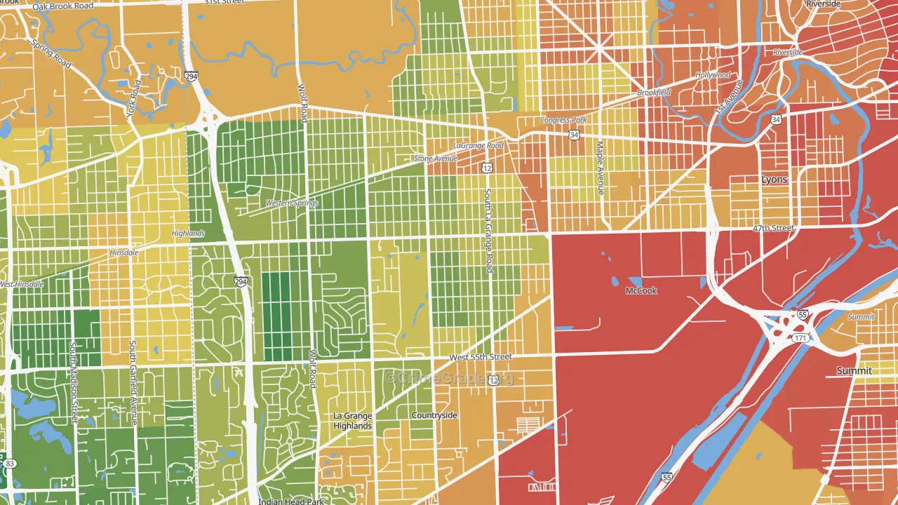 La Grange, IL Map of Drug-Related Crime Rates