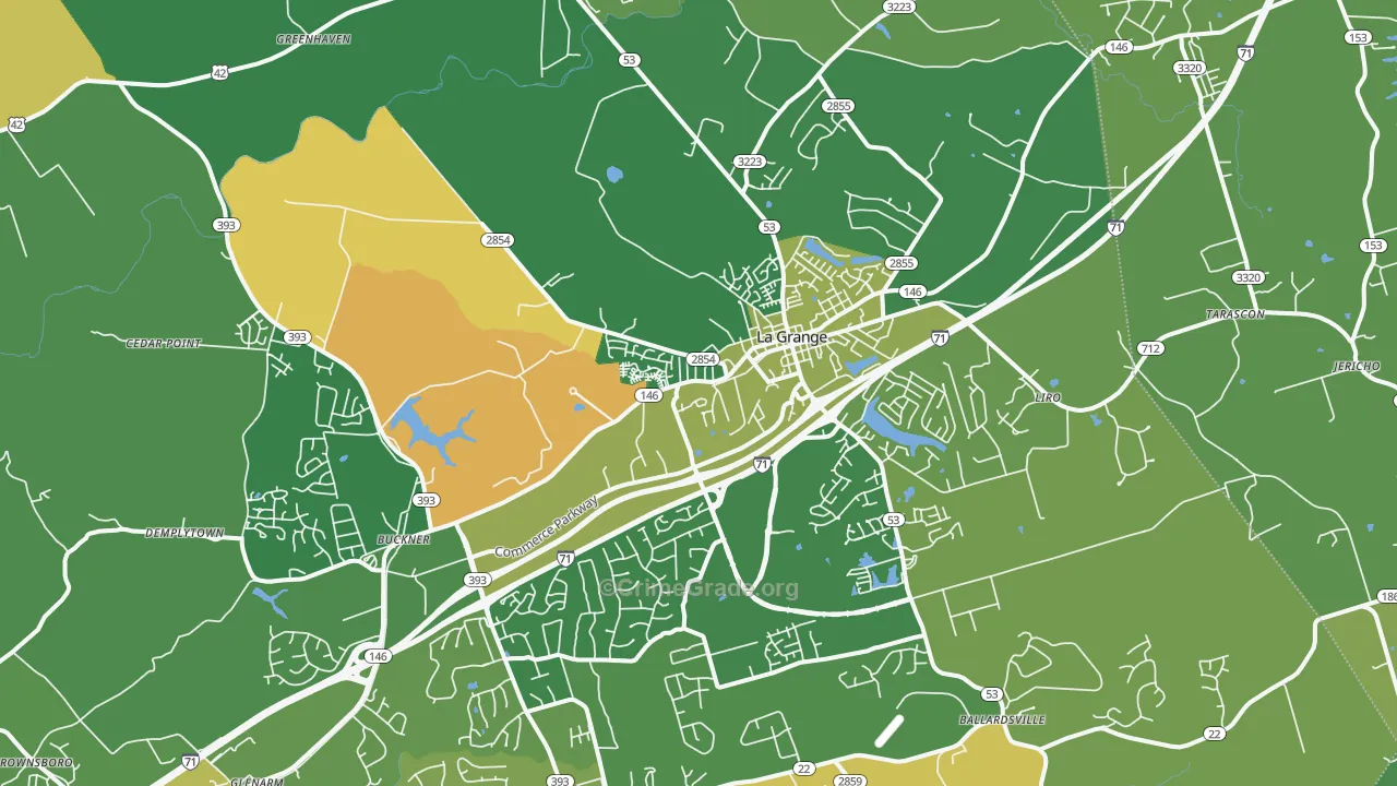 La Grange, KY Map of Drug-Related Crime Rates