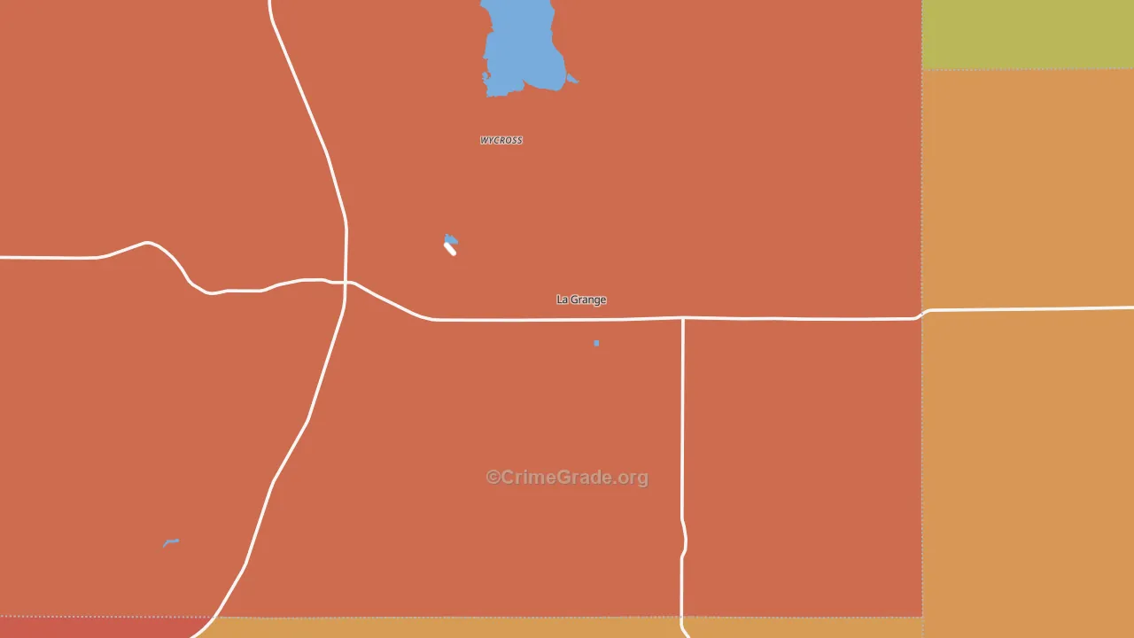 La Grange, WY Map of Drug-Related Crime Rates