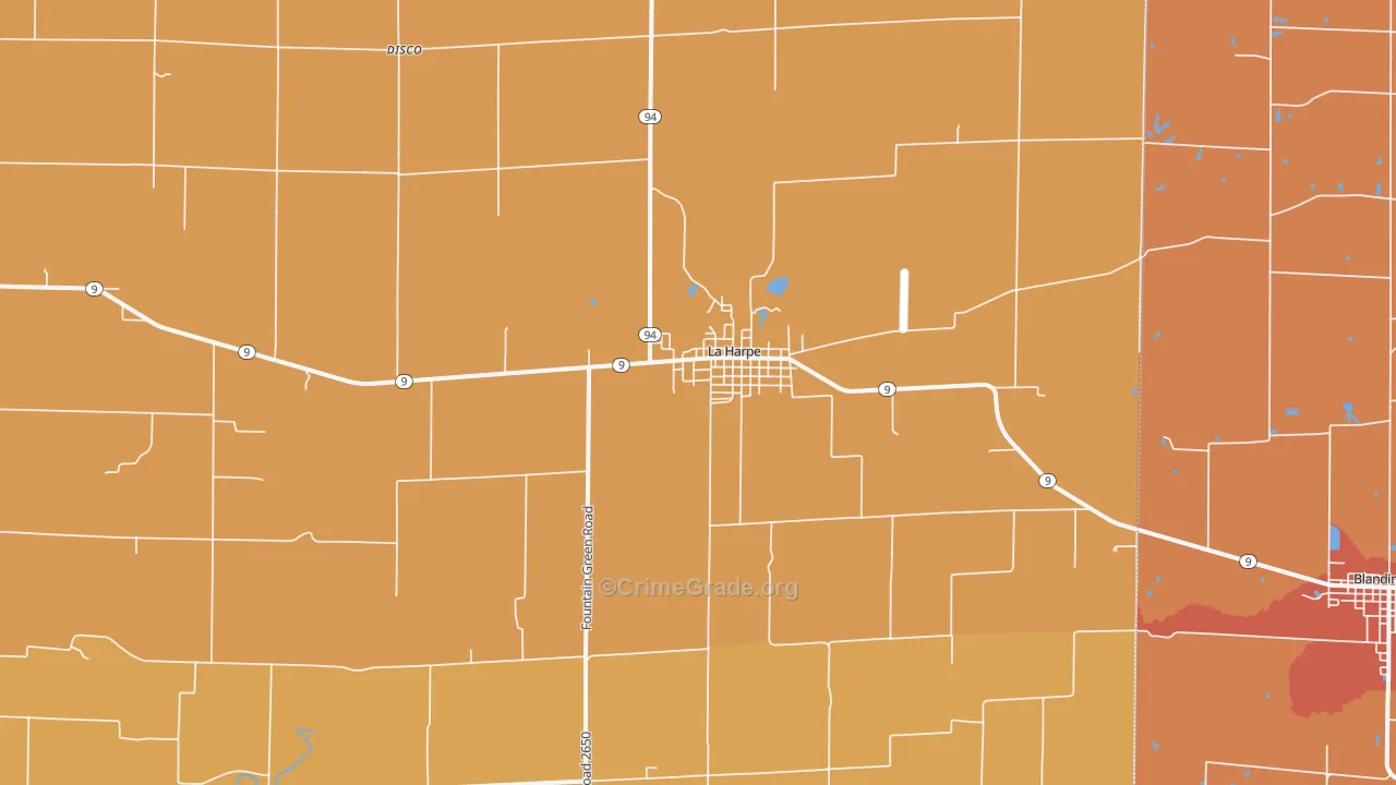 La Harpe, IL Map of Drug-Related Crime Rates