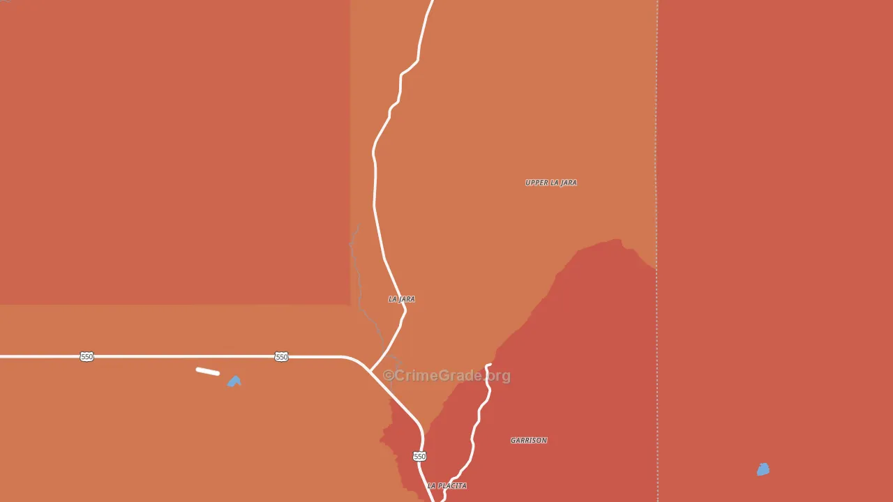 La Jara, NM Map of Drug-Related Crime Rates