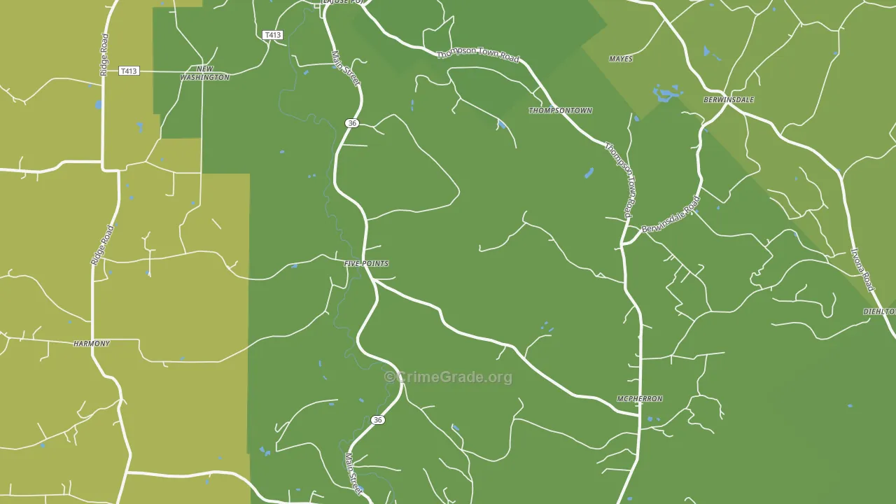 La Jose, PA Map of Drug-Related Crime Rates