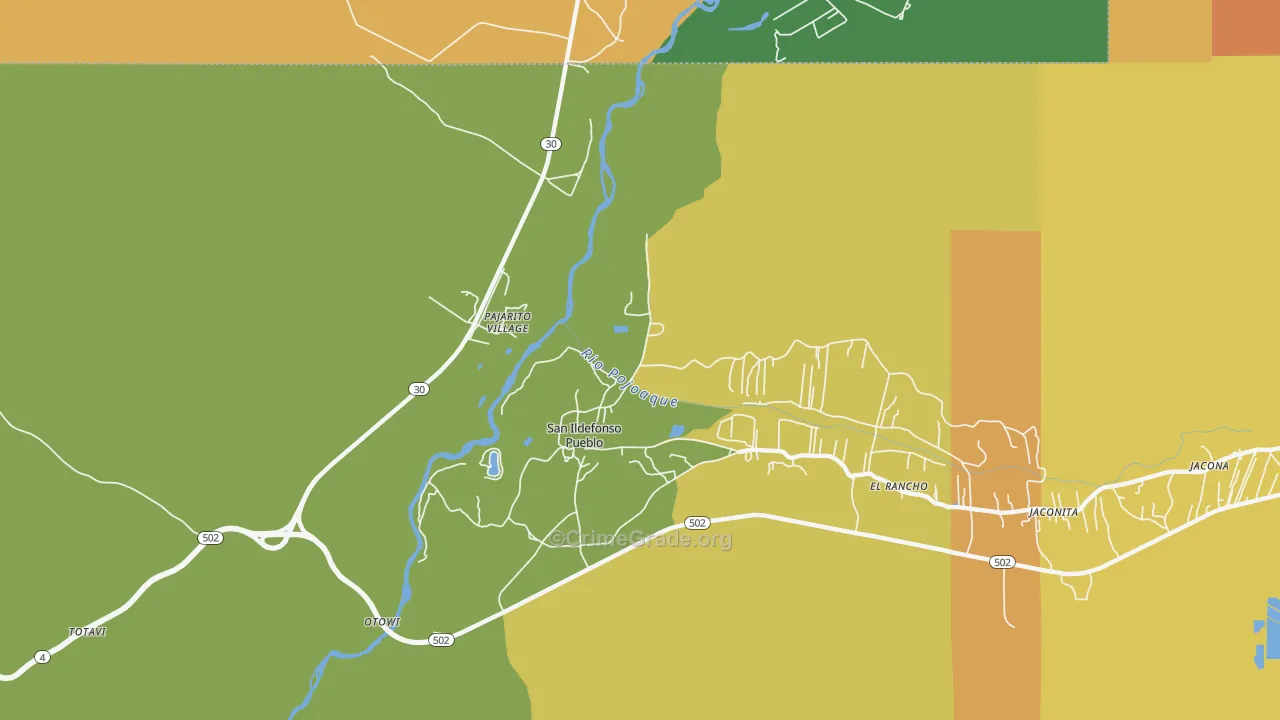 La Mesilla, NM Map of Drug-Related Crime Rates