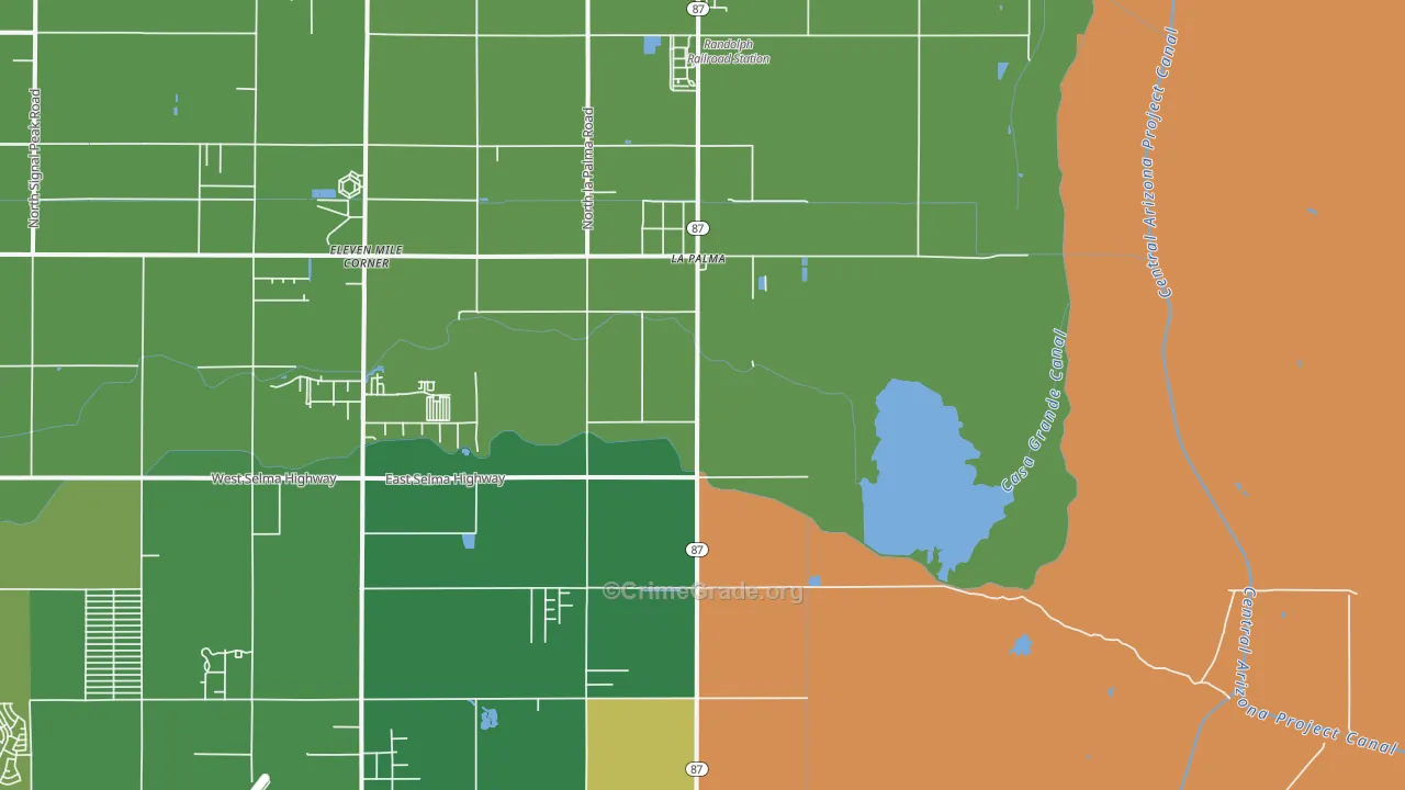 La Palma, AZ Map of Drug-Related Crime Rates